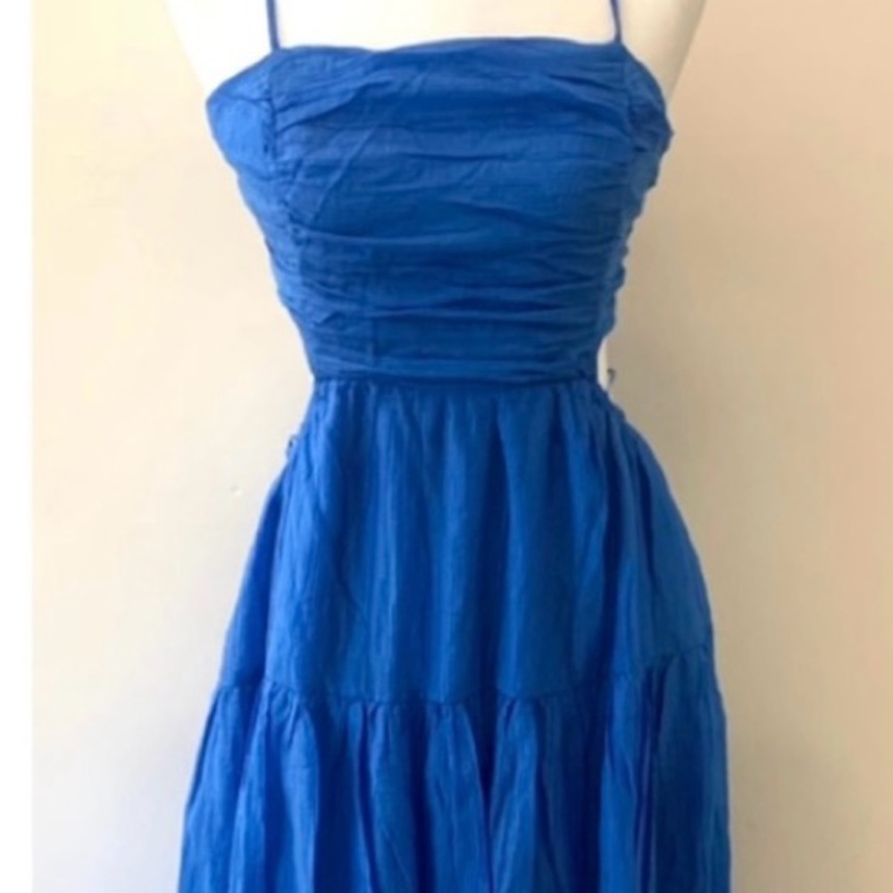 Anthropologie Moon River Back Tie Bow Detail Fit n Flare Mini Dress